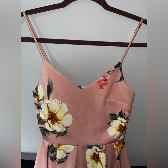 Monteau Los Angeles Floral Pink Spring Dress, Size: Small(S) - Picture 5 of 9